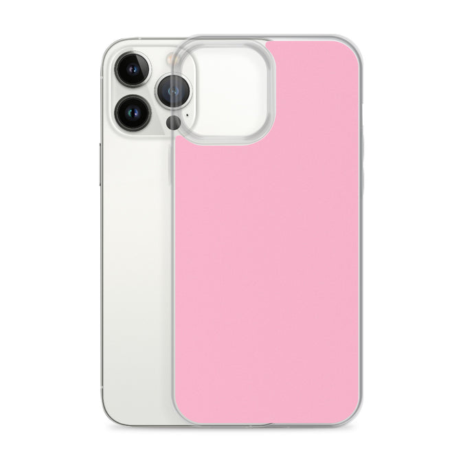 Cotton Candy Pink iPhone Clear Thin Case Plain Color CREATIVETECH