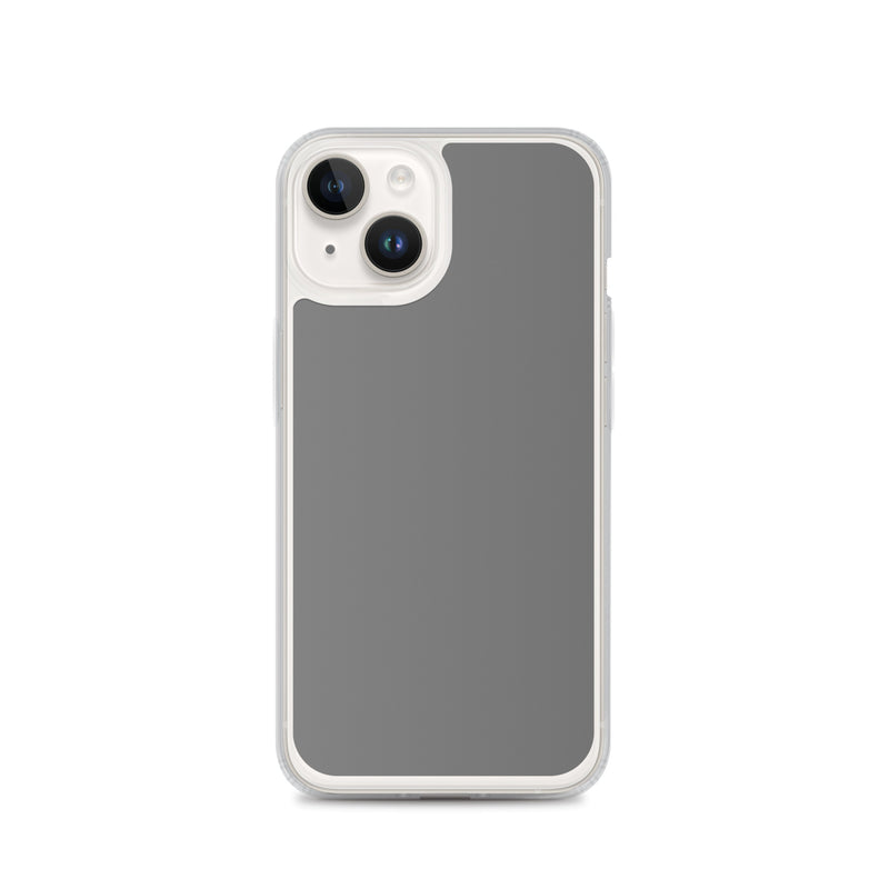 Load image into Gallery viewer, Plain Color Grey iPhone Case Clear Bump Resistant Flexible CREATIVETECH
