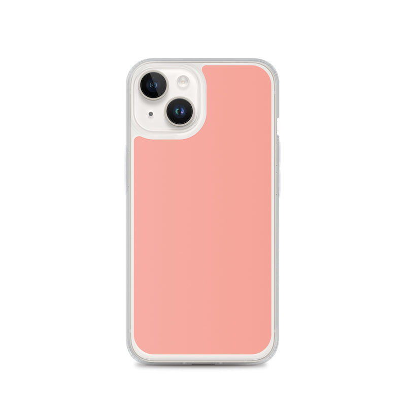 Load image into Gallery viewer, Plain Color Mona Lisa Pink iPhone Case Clear Bump Resistant Flexible CREATIVETECH
