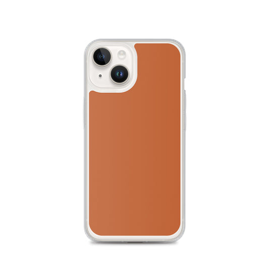 Plain Color Tenne Brown iPhone Case Clear Bump Resistant Flexible CREATIVETECH