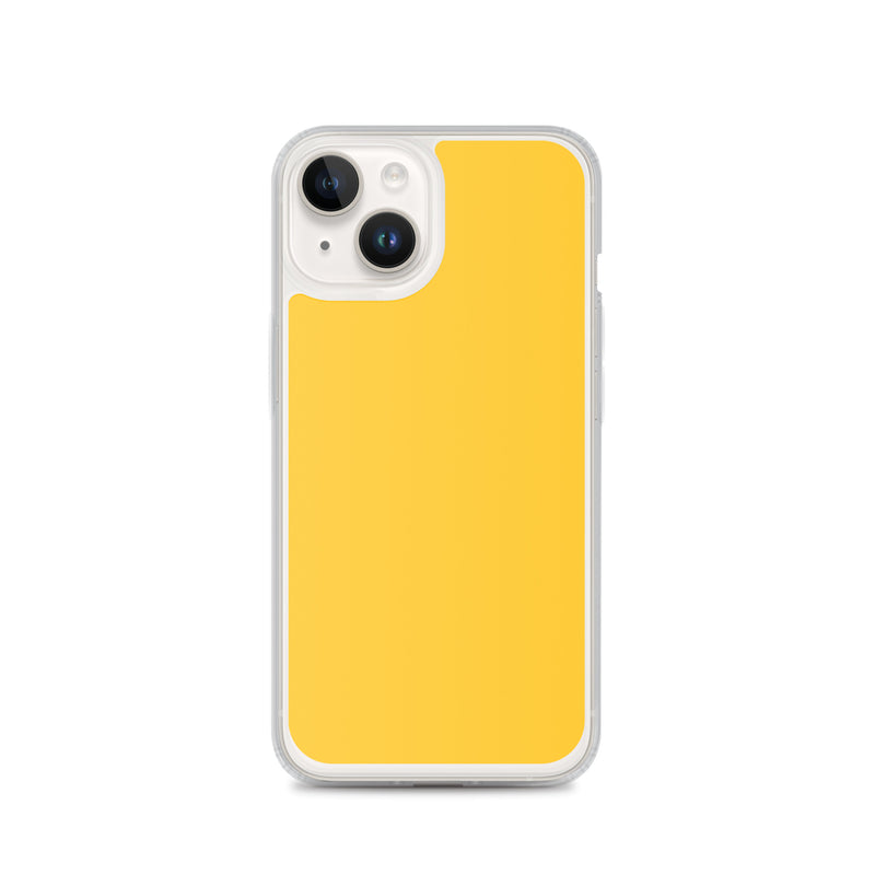 Load image into Gallery viewer, Plain Color Yellow iPhone Case Clear Bump Resistant CREATIVETECH

