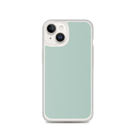 Plain Color Opal Green Blue iPhone Case Clear Bump Resistant CREATIVETECH