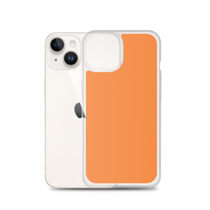 Plain Color Flamenco Orange iPhone Case Clear Bump Resistant Flexible CREATIVETECH