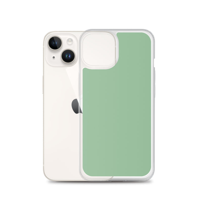Load image into Gallery viewer, Plain Color Sea Green iPhone Case Clear Bump Resistant CREATIVETECH
