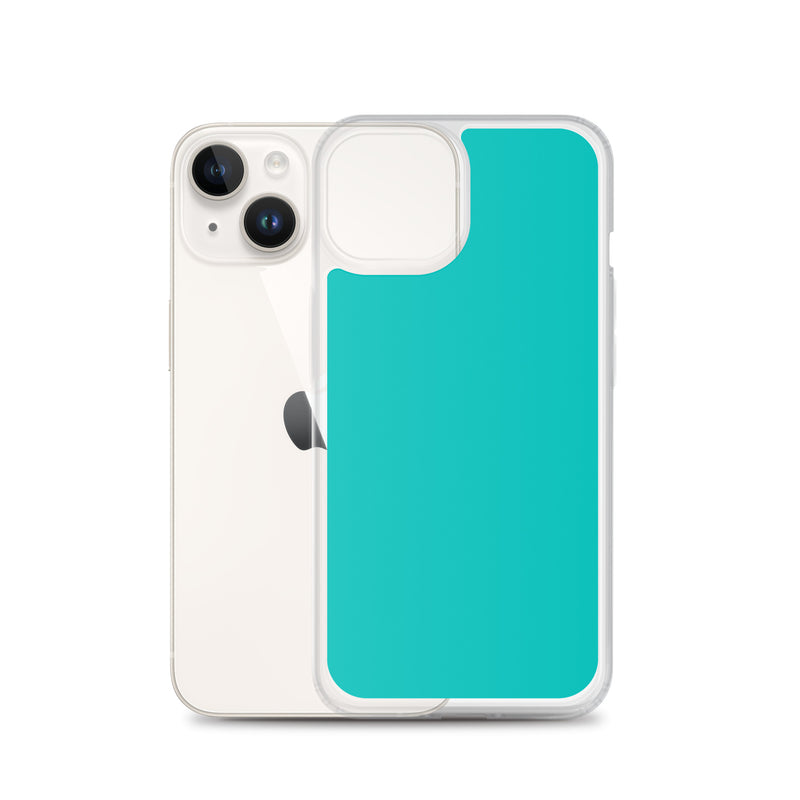 Load image into Gallery viewer, Plain Color Iris Blue iPhone Case Clear Bump Resistant CREATIVETECH

