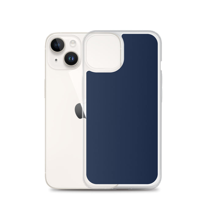 Navy Blue iPhone Clear Thin Case Plain Color CREATIVETECH