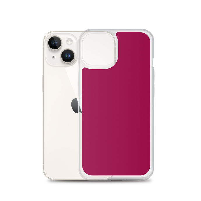 Light Burgundy Red iPhone Clear Thin Case Plain Color CREATIVETECH