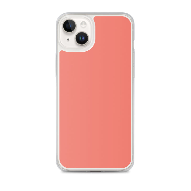 Load image into Gallery viewer, Plain Color Geraldine Orange Red Pink iPhone Case Clear Bump Resistant Flexible CREATIVETECH
