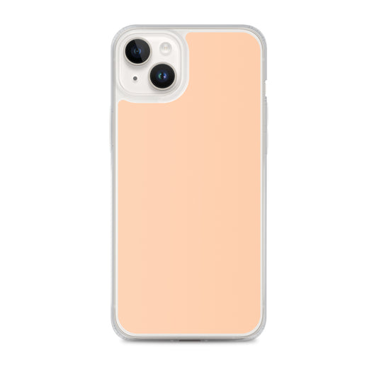 Plain Color Peach Orange iPhone Case Clear Bump Resistant Flexible CREATIVETECH