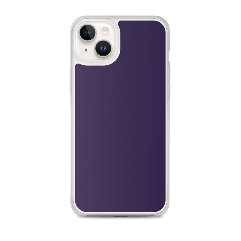 Load image into Gallery viewer, Tolopea Dark Purple iPhone Clear Thin Case Plain Color CREATIVETECH
