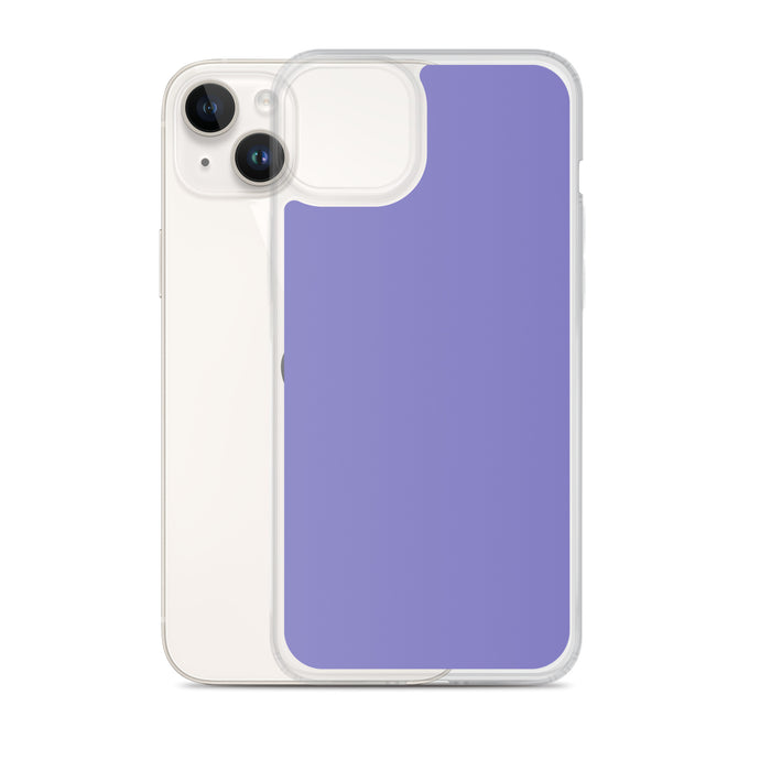 Moody Violet Blue iPhone Clear Thin Case Plain Color CREATIVETECH