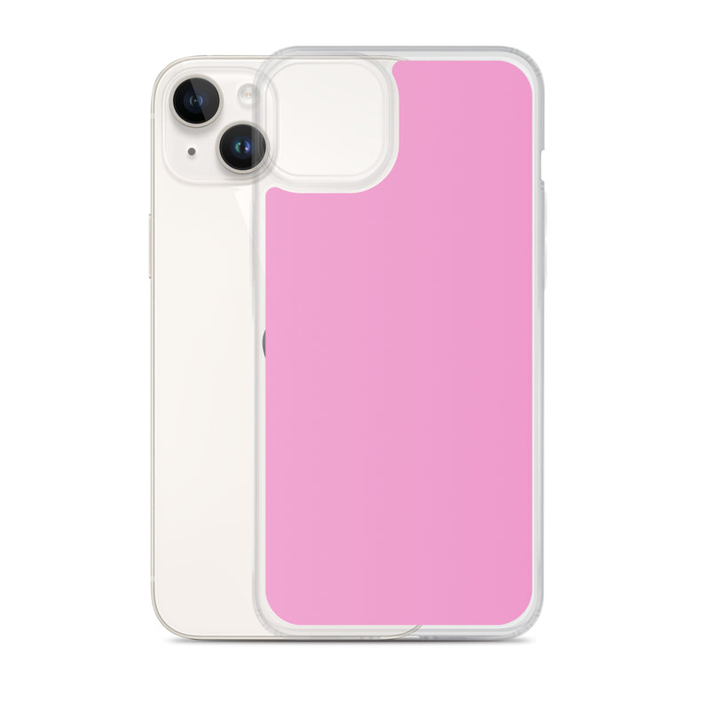 Load image into Gallery viewer, Lavender Rose Pink iPhone Clear Thin Case Plain Color CREATIVETECH
