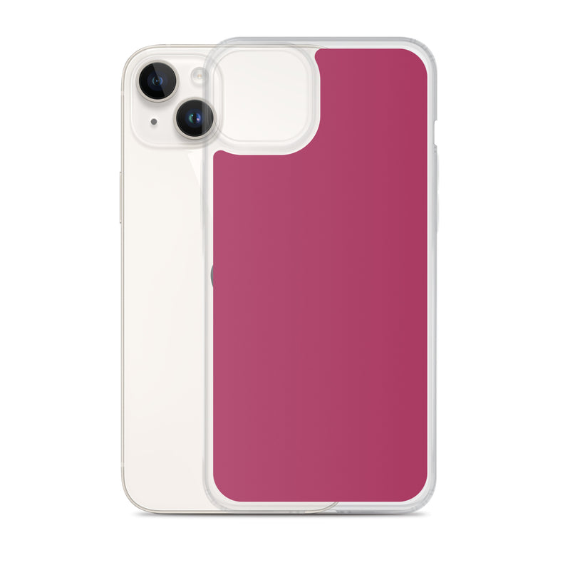 Load image into Gallery viewer, Lipstick Pink Red iPhone Clear Thin Case Plain Color CREATIVETECH
