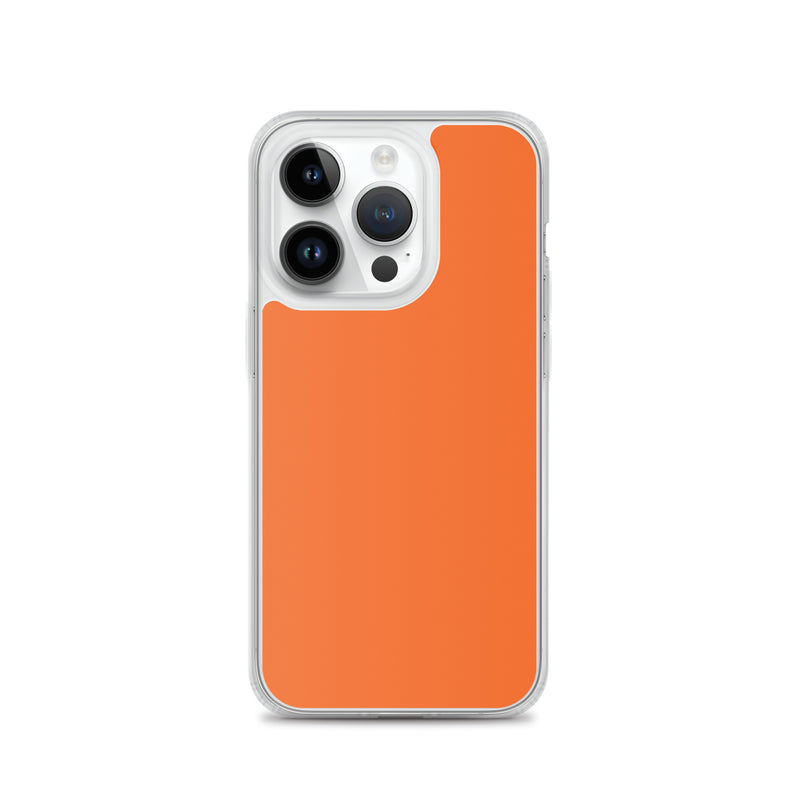 Load image into Gallery viewer, Plain Color Orange iPhone Case Clear Bump Resistant Flexible CREATIVETECH
