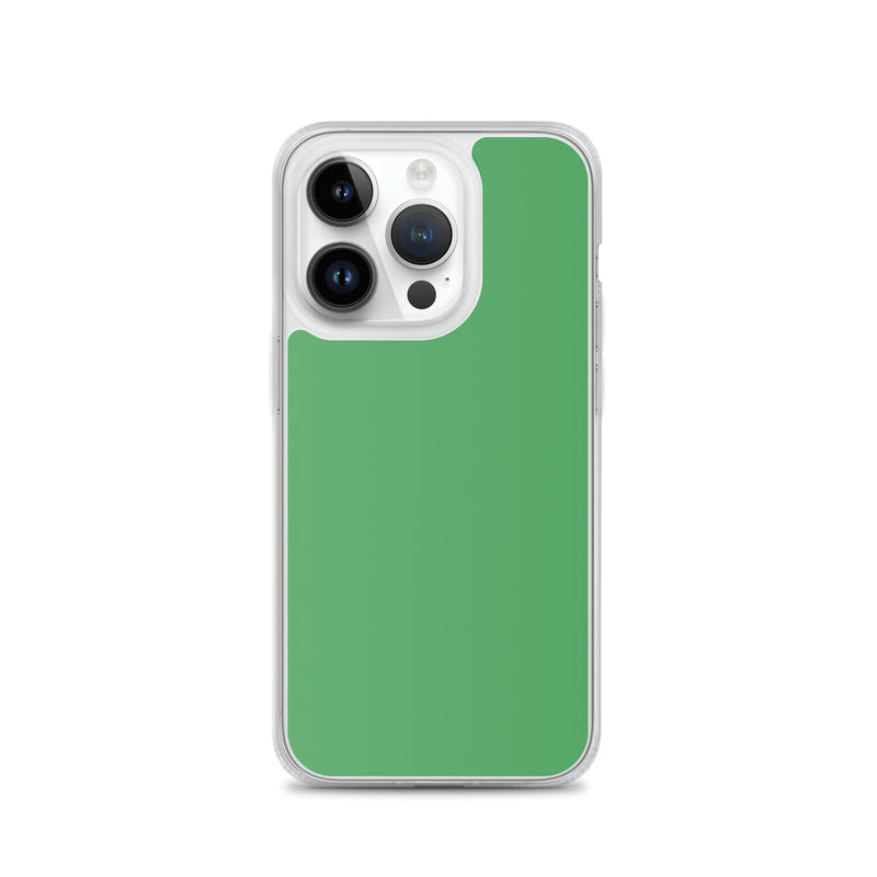 Load image into Gallery viewer, Plain Color Chateau Green iPhone Case Clear Bump Resistant CREATIVETECH
