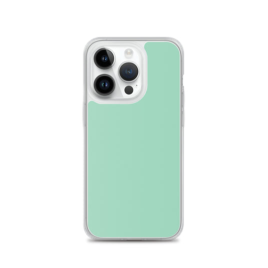 Plain Color Vista Blue Green iPhone Case Clear Bump Resistant CREATIVETECH