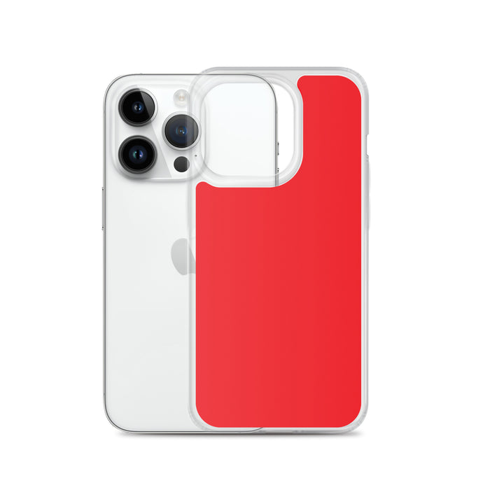 Plain Color Alizarin Red iPhone Case Clear Bump Resistant Flexible CREATIVETECH