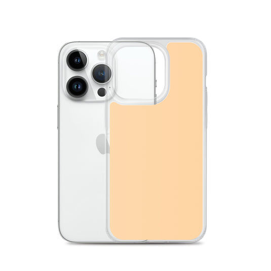 Plain Color Frangipani Orange iPhone Case Clear Bump Resistant Flexible CREATIVETECH