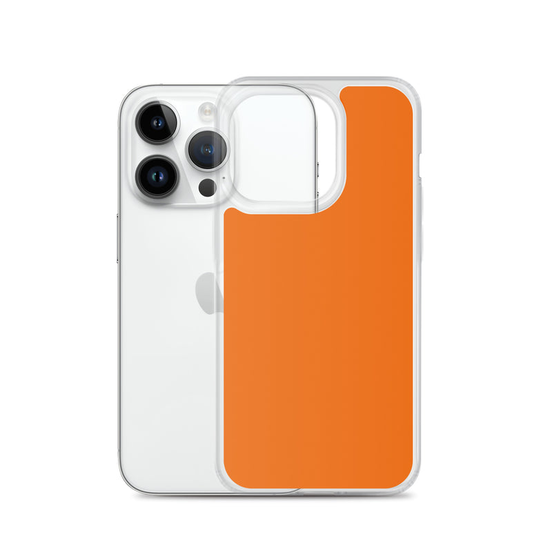 Load image into Gallery viewer, Plain Color Mango Orange iPhone Case Clear Bump Resistant Flexible CREATIVETECH
