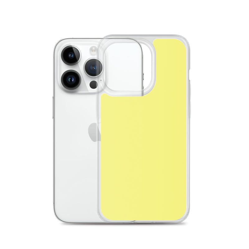 Load image into Gallery viewer, Plain Color Dolly Yellow iPhone Case Clear Bump Resistant CREATIVETECH
