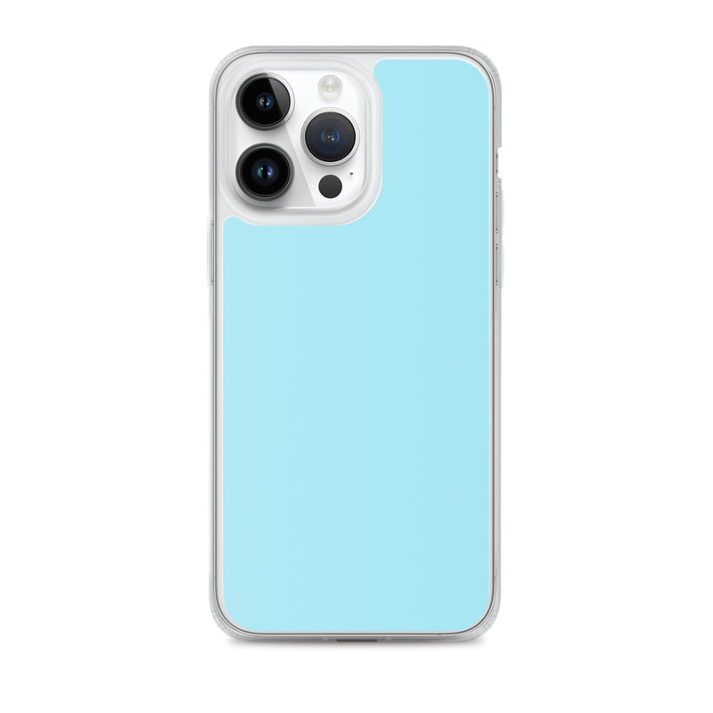 Load image into Gallery viewer, Plain Color Blizzard Blue iPhone Case Clear Bump Resistant CREATIVETECH
