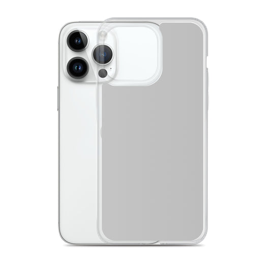 Plain Color Silver Grey iPhone Case Clear Bump Resistant Flexible CREATIVETECH