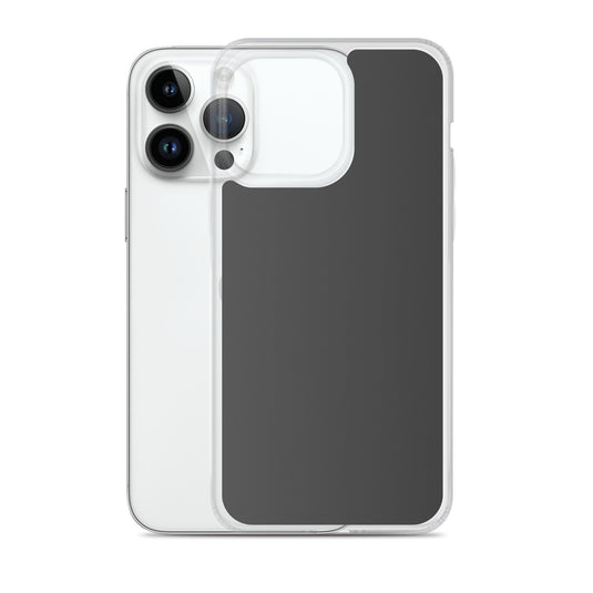 Plain Color Eclipse dark Grey iPhone Case Clear Bump Resistant Flexible CREATIVETECH