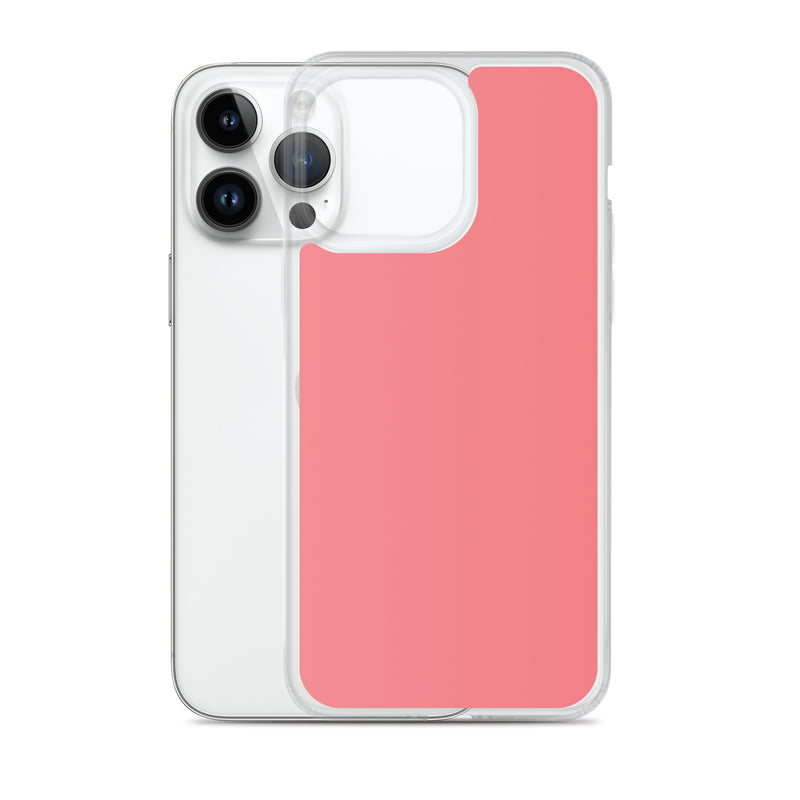 Load image into Gallery viewer, Plain Color Flory Red Pink iPhone Case Clear Bump Resistant Flexible CREATIVETECH
