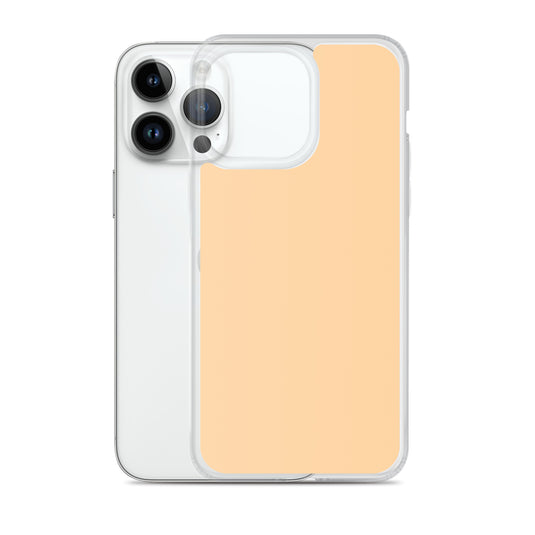 Plain Color Frangipani Orange iPhone Case Clear Bump Resistant Flexible CREATIVETECH