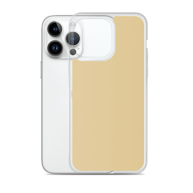Load image into Gallery viewer, Plain Color New Orleans Beige Brown iPhone Case Clear Bump Resistant Flexible CREATIVETECH

