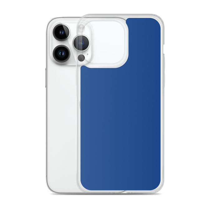 Dark Cerulean Blue iPhone Clear Thin Case Plain Color CREATIVETECH