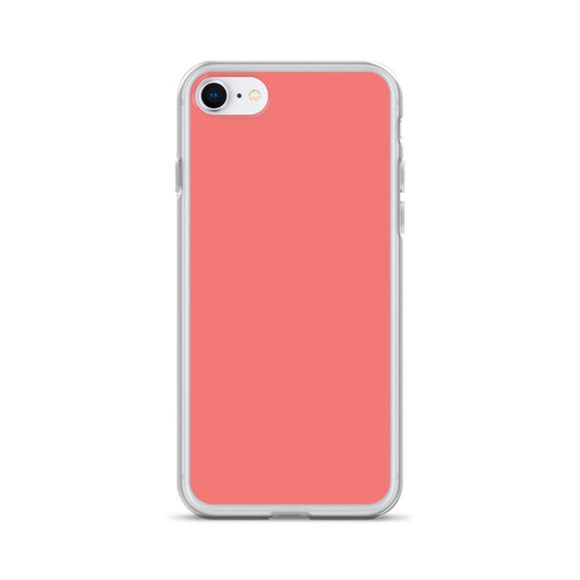 Plain Color Salmon Pink iPhone Case Clear Bump Resistant Flexible CREATIVETECH