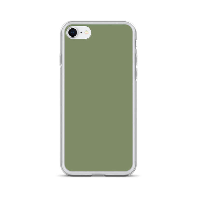 Load image into Gallery viewer, Plain Color Camouflage Green iPhone Case Clear Bump Resistant CREATIVETECH
