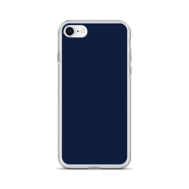 Load image into Gallery viewer, Navy Blue iPhone Clear Thin Case Plain Color CREATIVETECH
