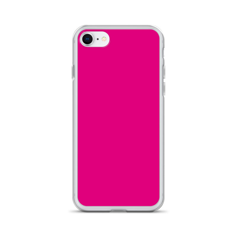 Load image into Gallery viewer, Violet Red Pink iPhone Clear Thin Case Plain Color CREATIVETECH

