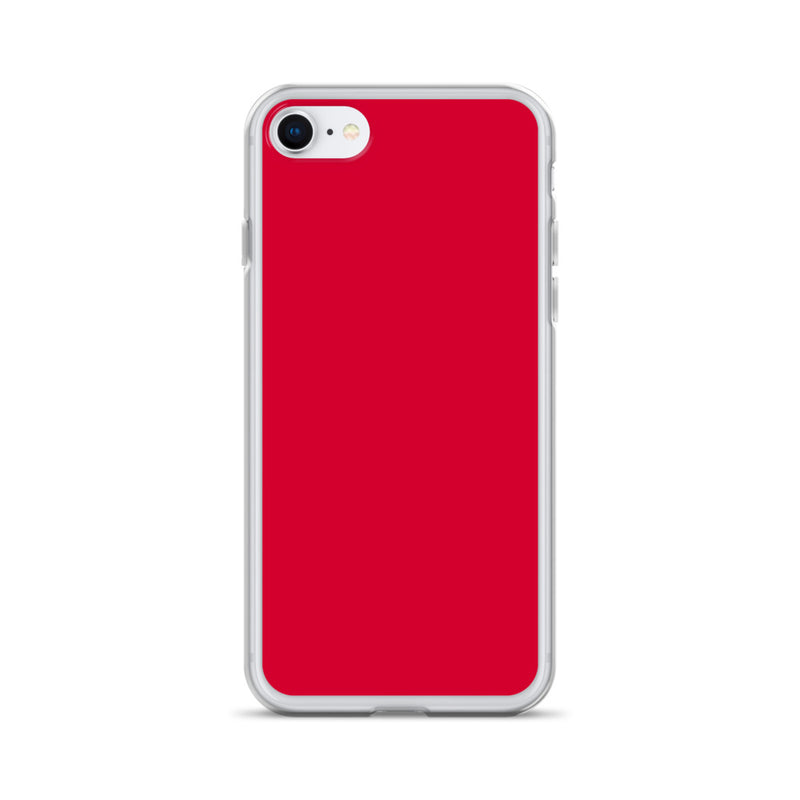 Load image into Gallery viewer, Crimson Red Red iPhone Clear Thin Case Plain Color CREATIVETECH
