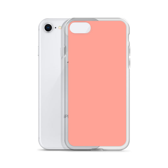 Plain Color Rose Bud Pink iPhone Case Clear Bump Resistant Flexible CREATIVETECH