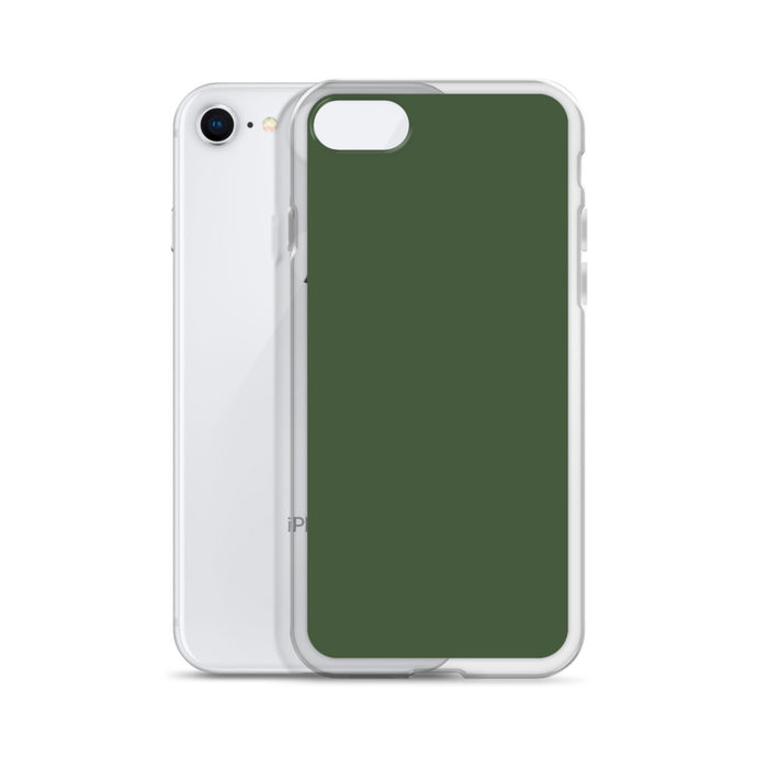 Plain Color Deep Sage iPhone Case Clear Bump Resistant CREATIVETECH