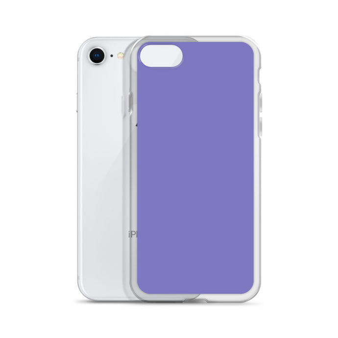 Moody Violet Blue iPhone Clear Thin Case Plain Color CREATIVETECH