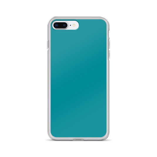Plain Color Eastern Blue iPhone Case Clear Bump Resistant CREATIVETECH