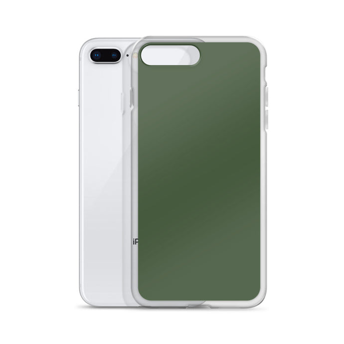 Plain Color Deep Sage iPhone Case Clear Bump Resistant CREATIVETECH