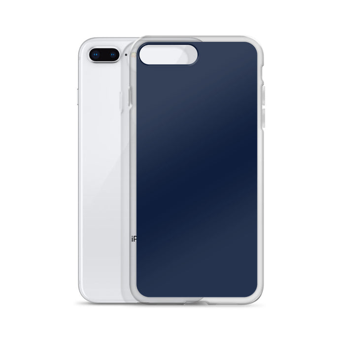 Navy Blue iPhone Clear Thin Case Plain Color CREATIVETECH