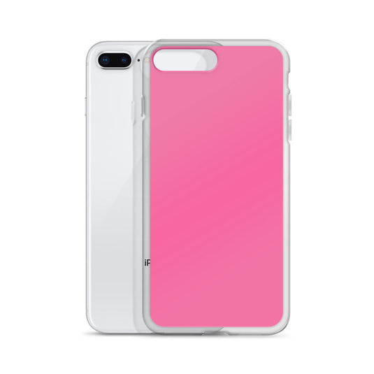 Brilliant Rose Pink iPhone Clear Thin Case Plain Color CREATIVETECH