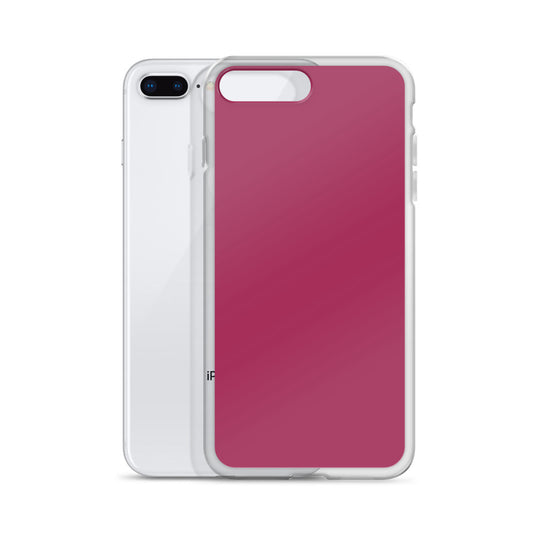 Lipstick Pink Red iPhone Clear Thin Case Plain Color CREATIVETECH