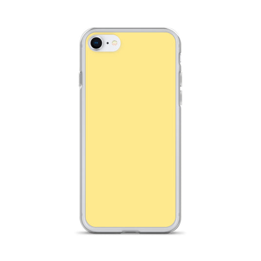 Plain Color Vis Vis Yellow iPhone Case Clear Bump Resistant CREATIVETECH