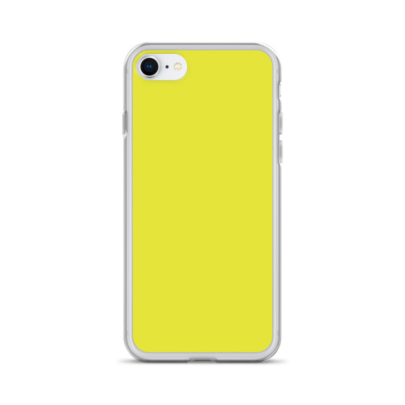 Load image into Gallery viewer, Plain Color Starship Yellow iPhone Case Clear Bump Resistant CREATIVETECH
