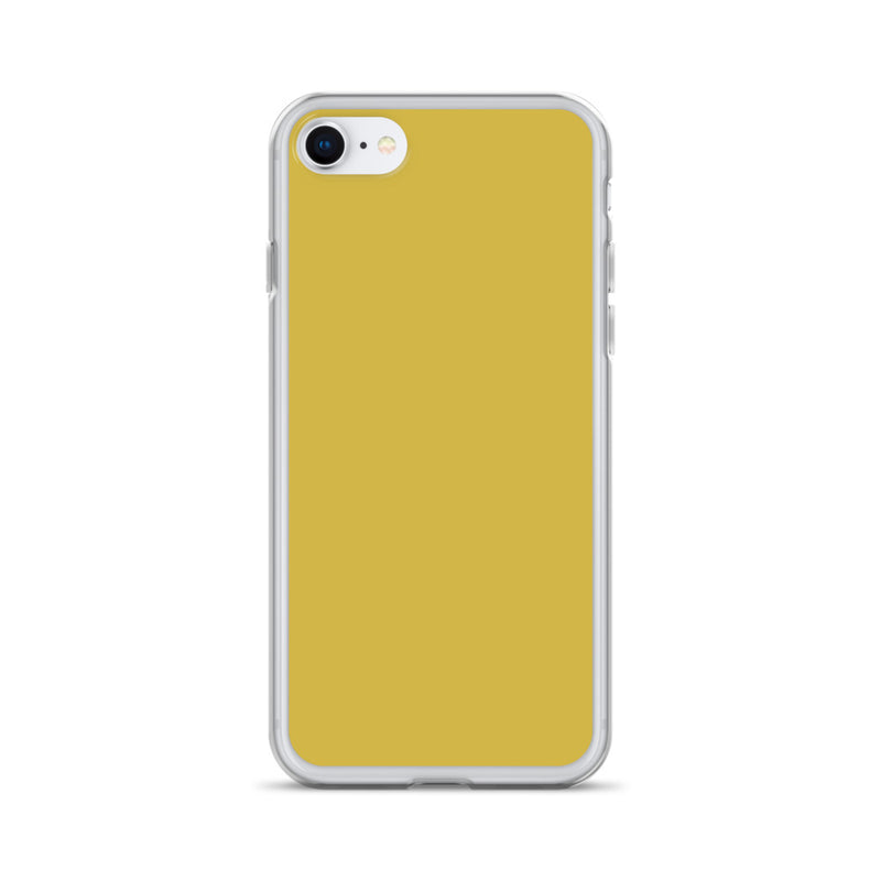 Load image into Gallery viewer, Plain Color Old Gold Yellow iPhone Case Clear Bump Resistant CREATIVETECH
