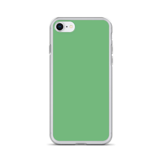 Plain Color Bay Leaf Green iPhone Case Clear Bump Resistant CREATIVETECH