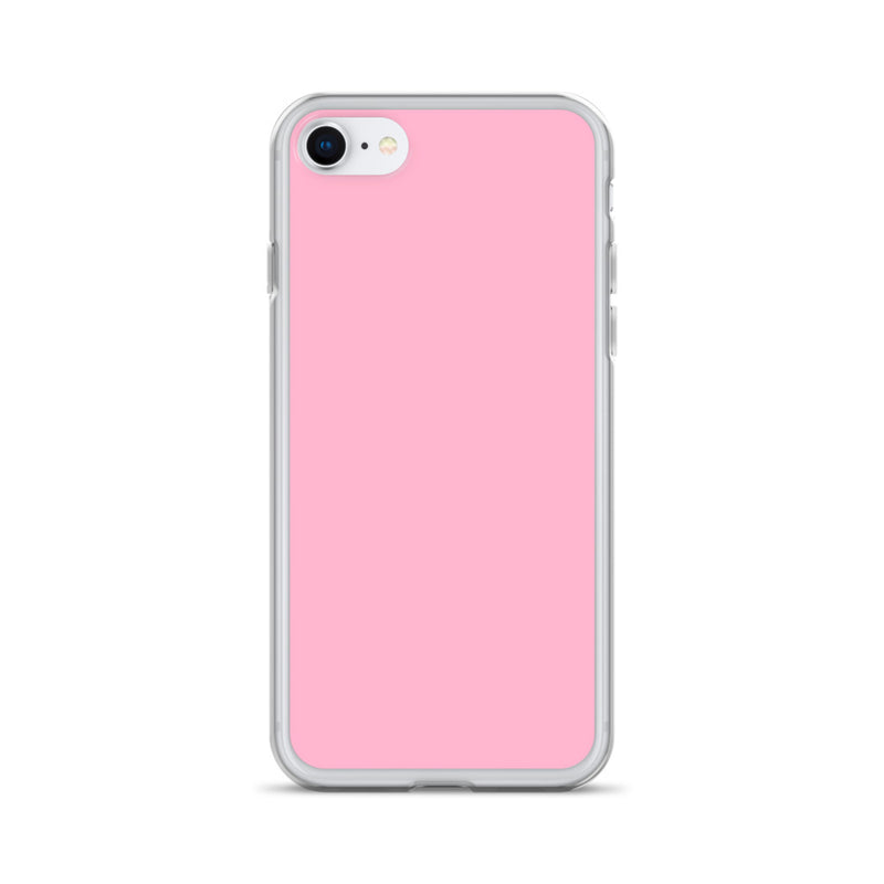Load image into Gallery viewer, Cotton Candy Pink iPhone Clear Thin Case Plain Color CREATIVETECH
