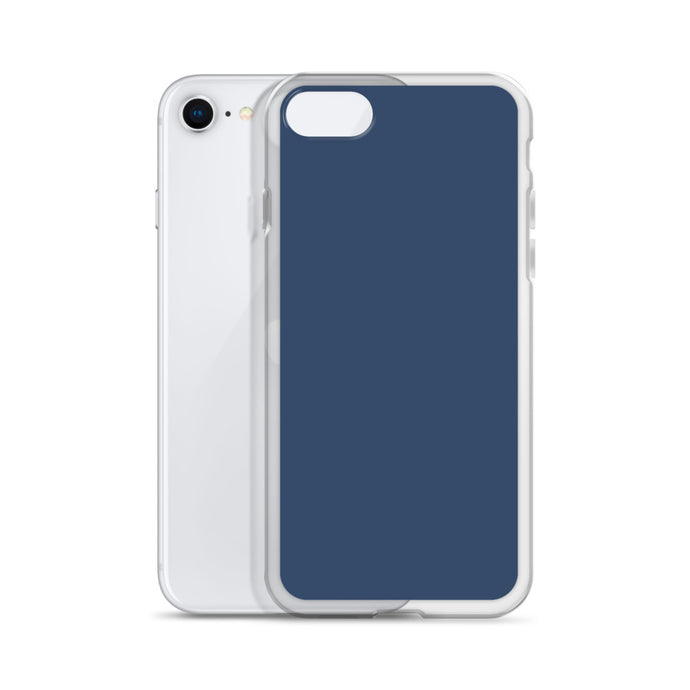 Midnight Blue iPhone Clear Thin Case Plain Color CREATIVETECH